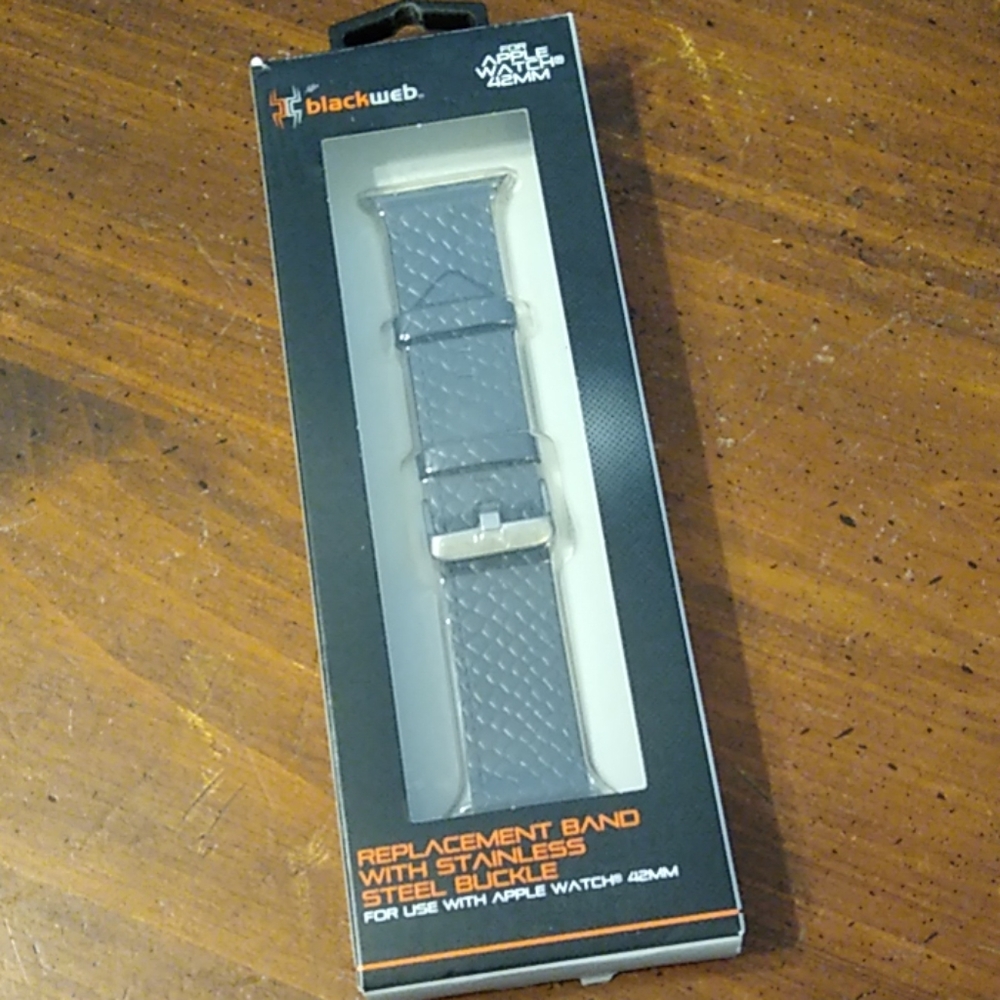Apple Watch 42mm Leather Band Snakeskin Look